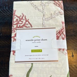 NWT Pottery Barn Seaside Print EURO Pillow Sham